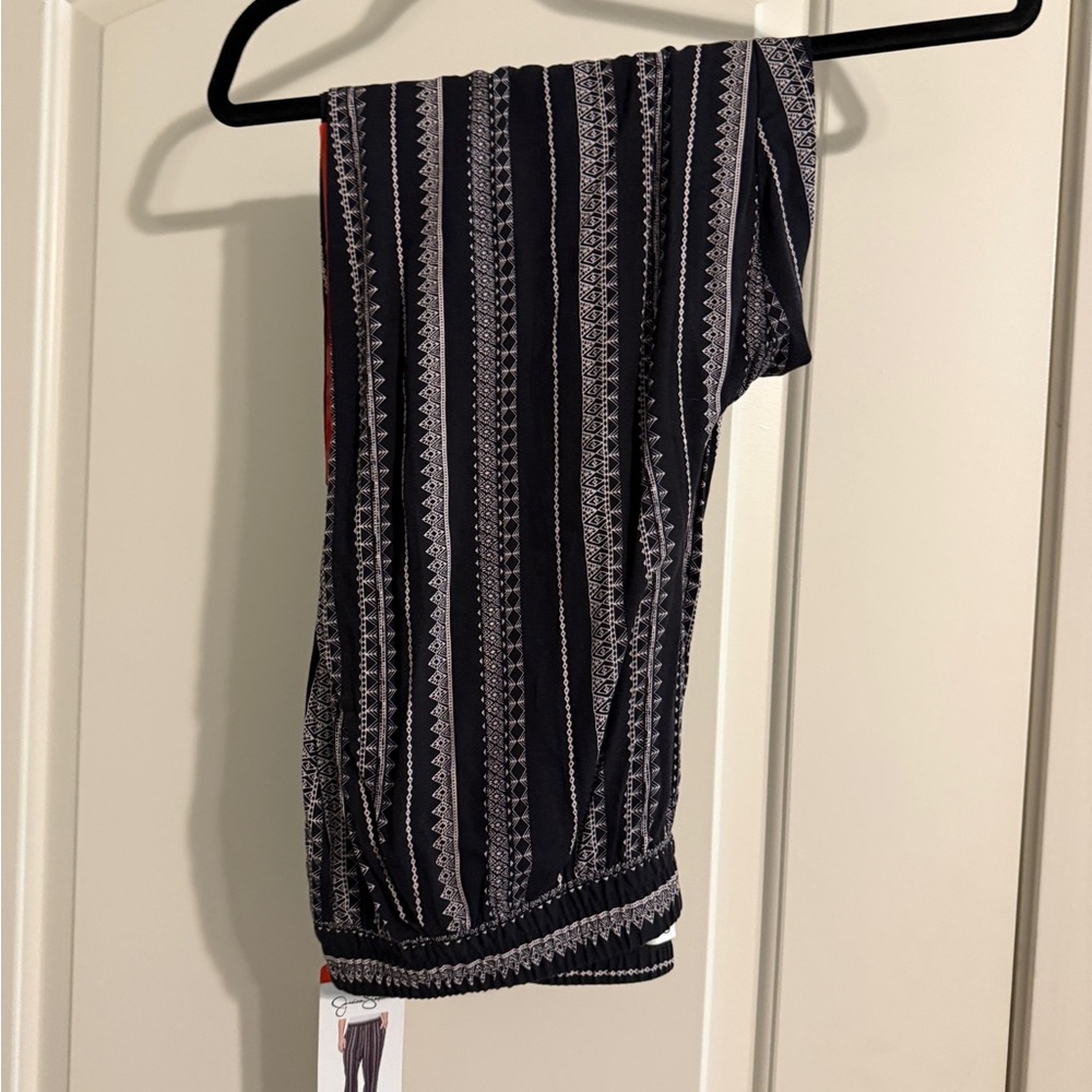Jessica Simpson Black and White Wide Leg Pants